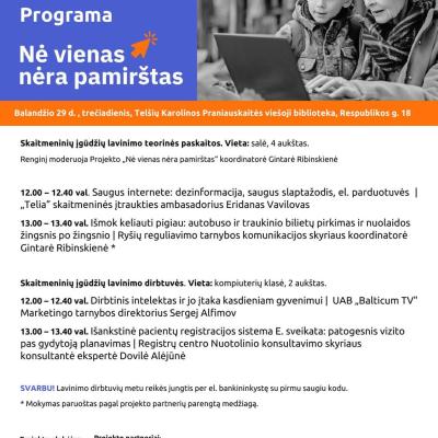 Ateik, sužinok ir laimėk!  Kviečiame į skaitmeninių įgūdžių mokymus!