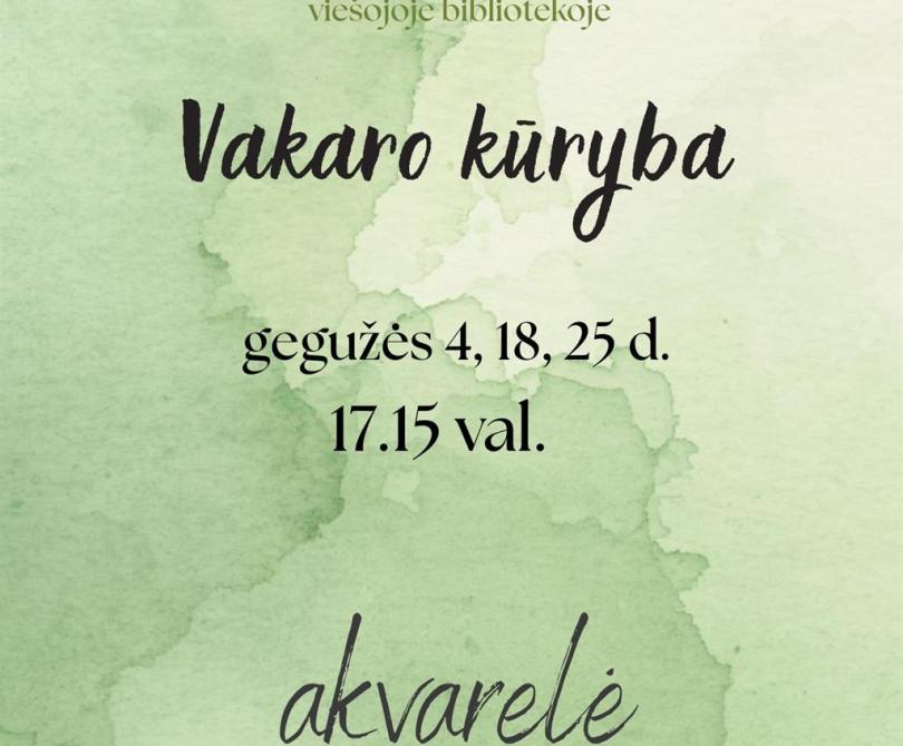 Kviečiame į dailės užsiėmimus gegužės mėnesį