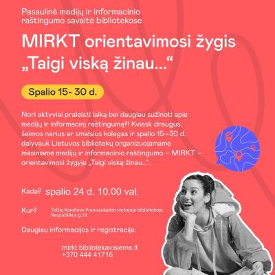 MIRKT orientavimosi žygis „Taigi viską žinau...“