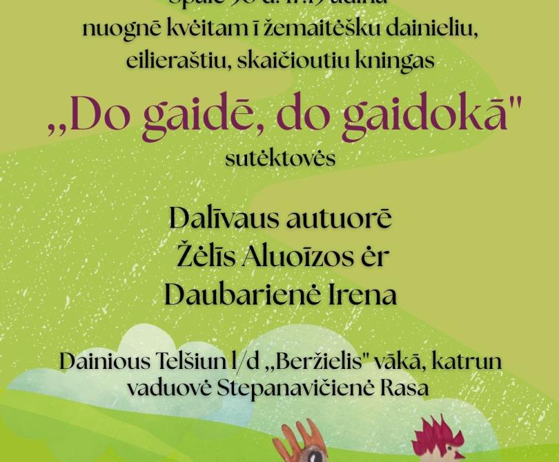 Žemaitiškos knygos „Do gaidē, do gaidokā“ sutiktuvės