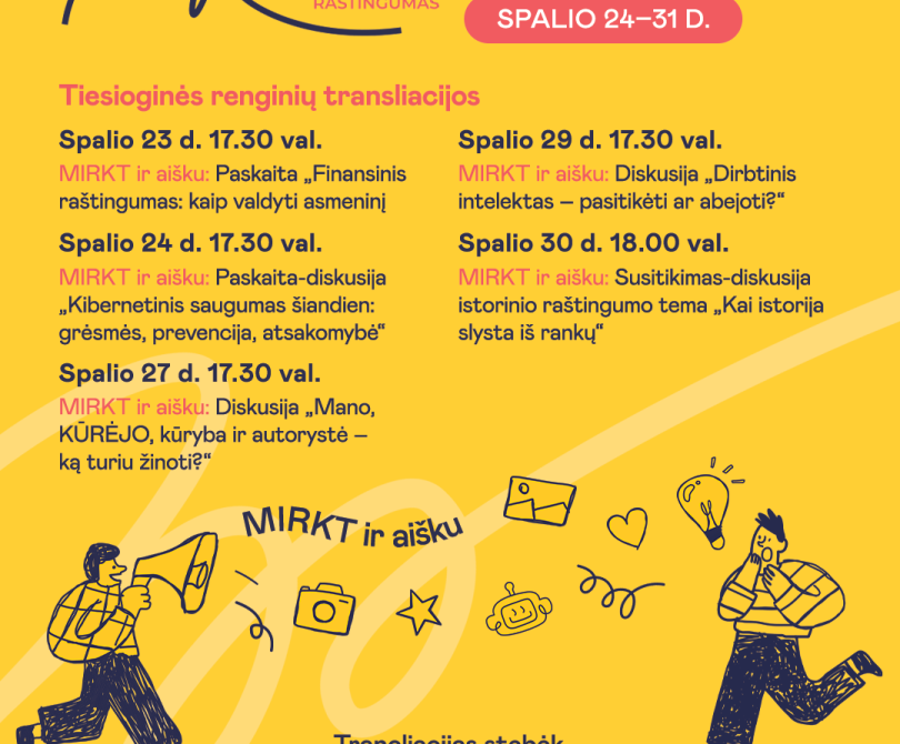Prasideda MIRKT – Medijų ir informacinio raštingumo savaitė