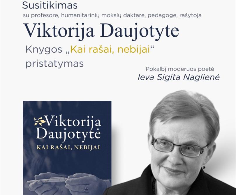 Susitikimas su profesore Viktorija Daujotyte