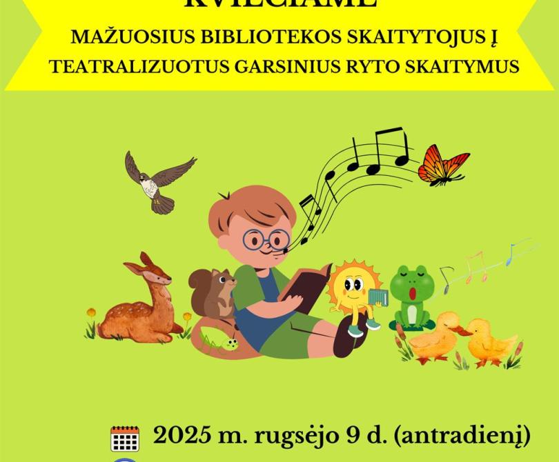 Užsiėmimai rugsėjo mėnesį Vaikų ir jaunimo aptarnavimo skyriuje