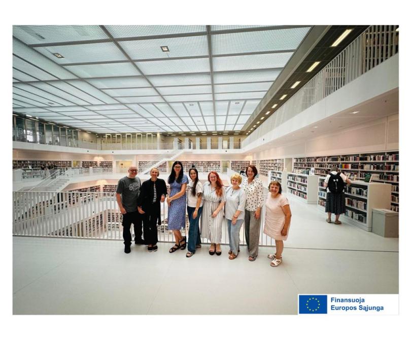 Aplankytos Štutgarto miesto bibliotekos
