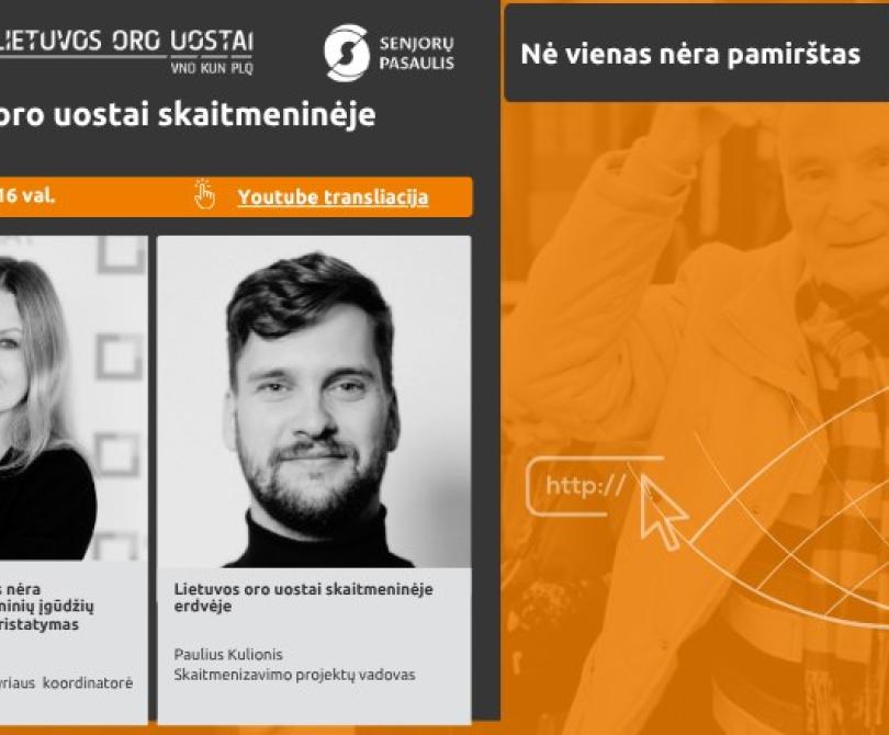 Nemokama nuotolinė paskaita „Lietuvos oro uostai skaitmeninėje erdvėje“