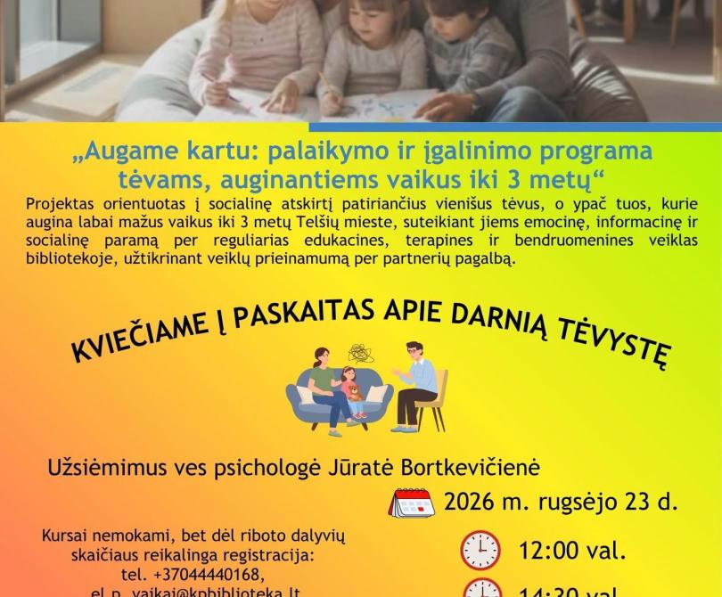 Paskaitos apie darnią tėvystę