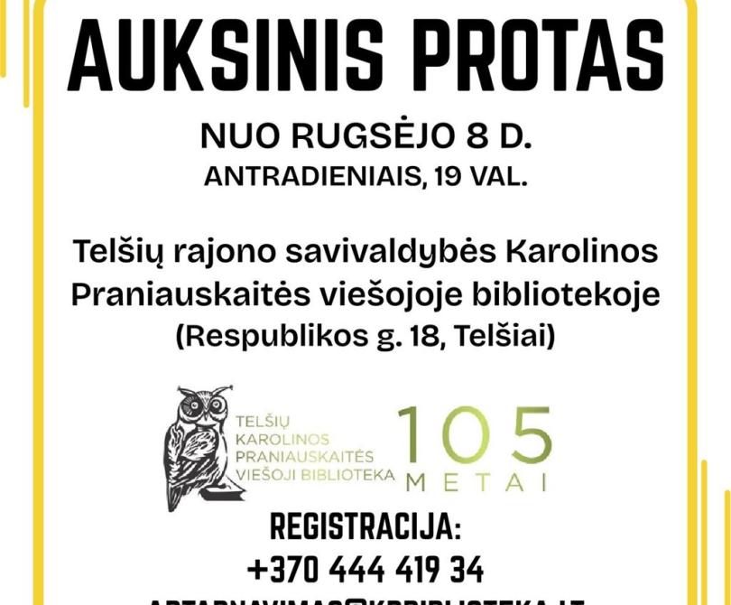 Nuo rugsėjo 8 d. – naujas gyvo „Auksinio proto“ žaidimo sezonas!