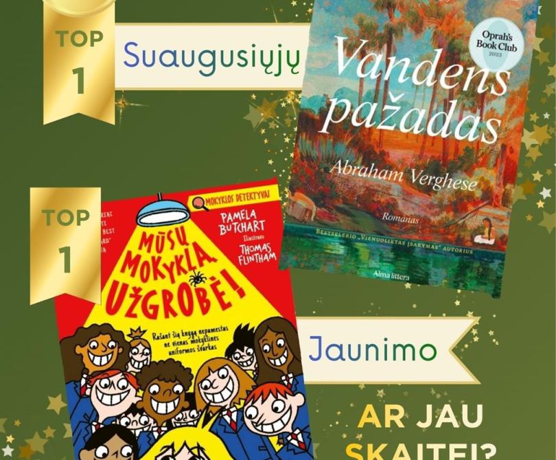 Skaitomiausios knygos birželio mėnesį