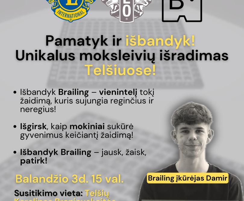 Unikalus moksleivių išradimas Telšiuose