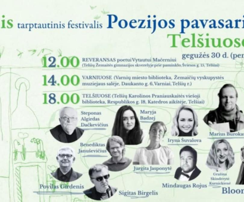Tarptautinis poezijos festivalis „POEZIJOS PAVASARIS 2025“ Telšiuose ir Varniuose