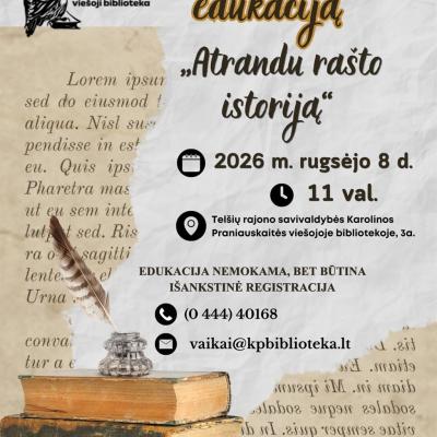 Vaikams – įdomi edukacija „Atrandu rašto istoriją“