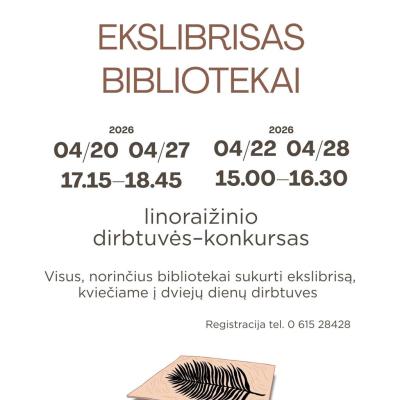 Linoraižinio dirbtuvės-konkursas „Ekslibrisas bibliotekai“