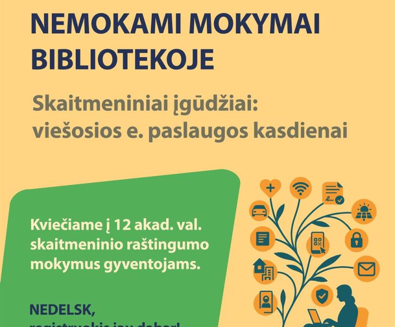 Nemokami mokymai bibliotekoje