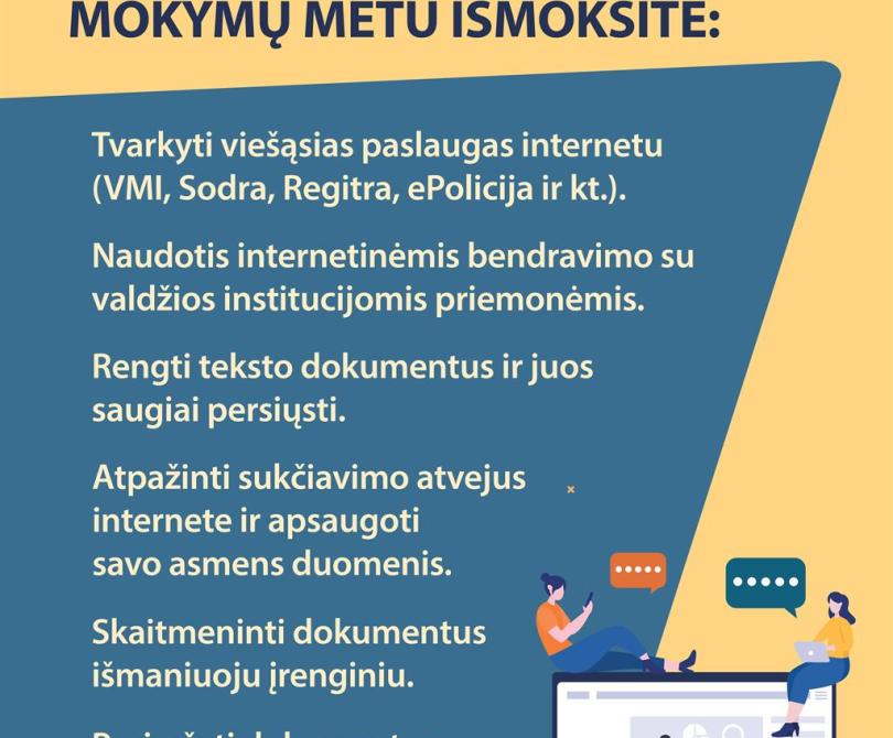 Mokymai „Skaitmeniniai įgūdžiai: viešosios e. paslaugos kasdienai“