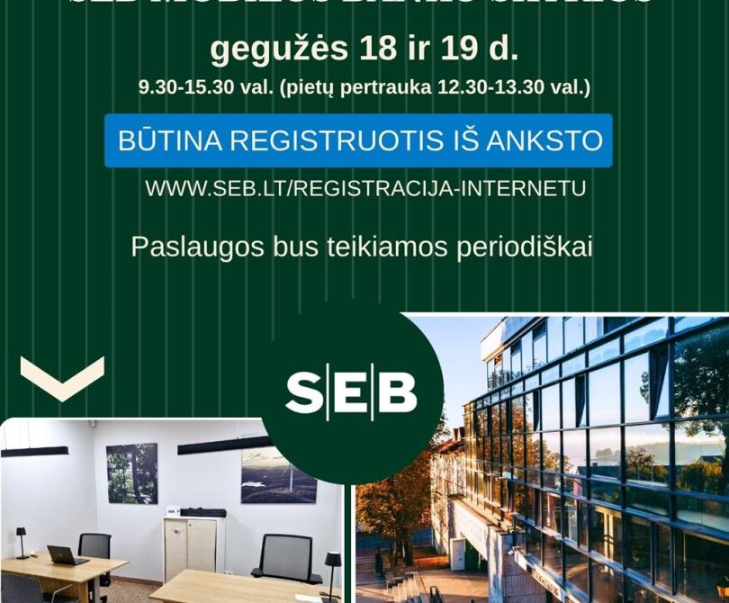 Dirbs SEB banko kintančio darbo laiko skyrius