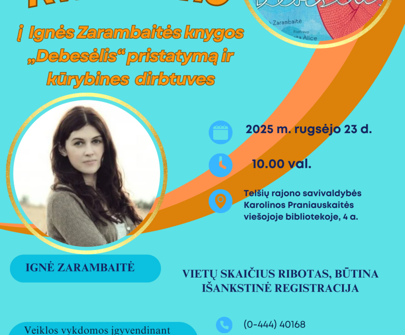 Ignės Zarambaitės knygos „Debesėlis“ pristatymas