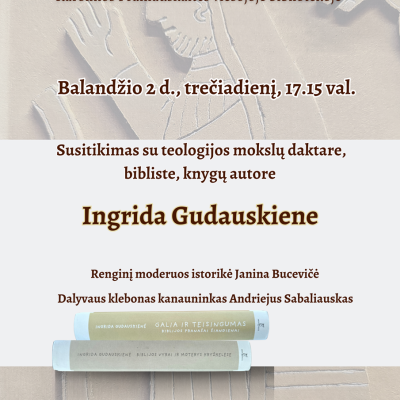 Susitikimas su knygų autore Ingrida Gudauskiene