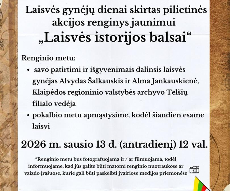 Jaunimui – „Laisvės istorijos balsai“