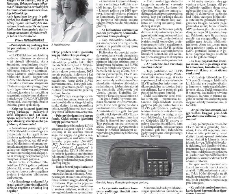  Apie įgarsintas knygas ir galimybes jas skaityti 