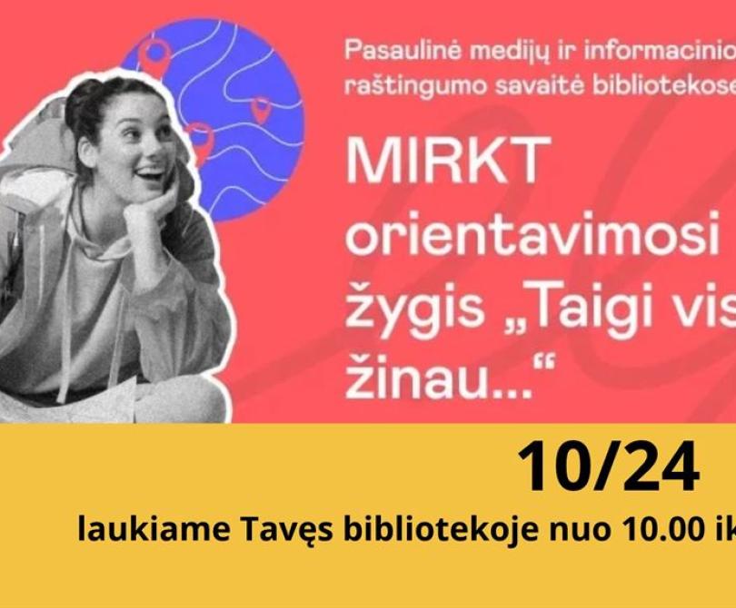 Geriau pažinkime Telšius! MIRKT orientavimosi žygis