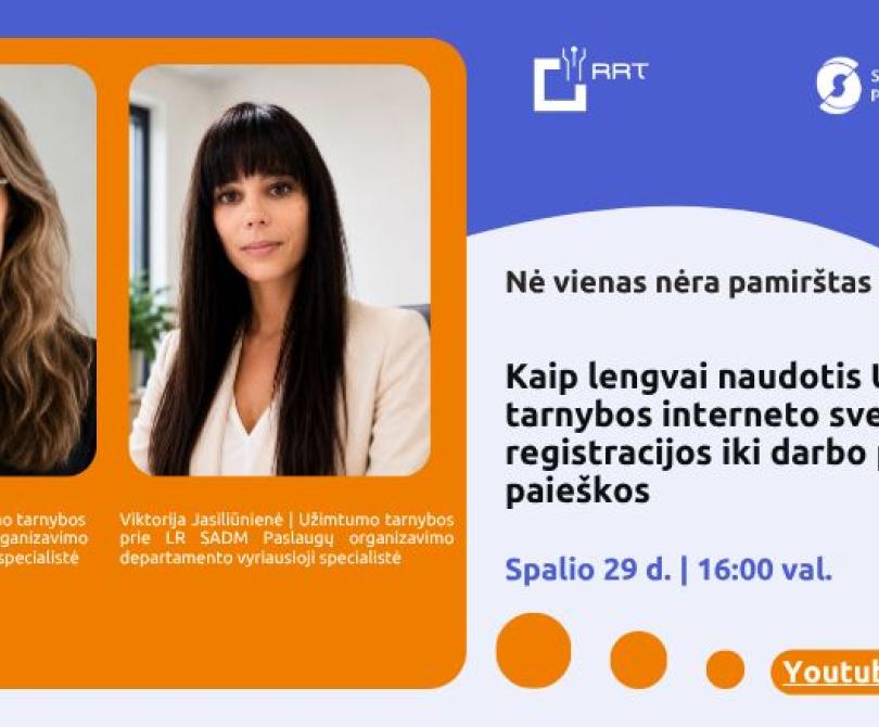 Kaip lengvai naudotis Užimtumo tarnybos interneto svetaine?