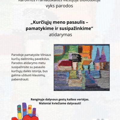 Parodos „Kurčiųjų meno pasaulis – pamatykime ir susipažinkime“ atidarymas