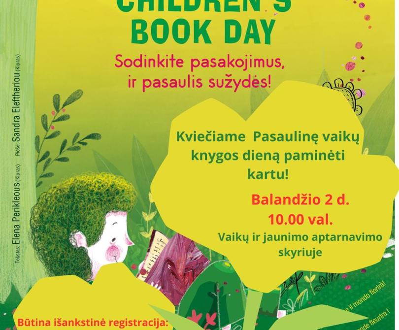 Balandžio 2-oji – Tarptautinė vaikų knygos diena