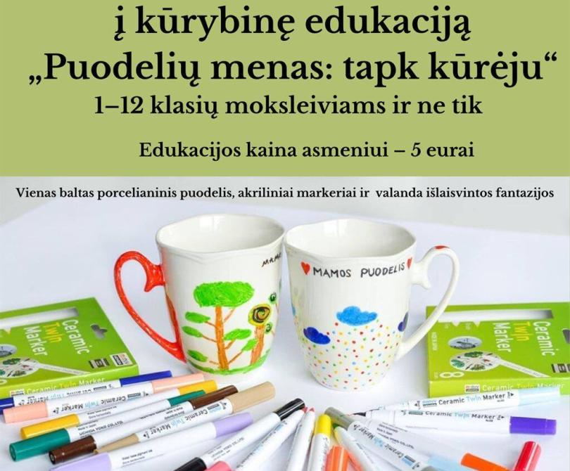 Puodelių dekoravimo dirbtuvėlė