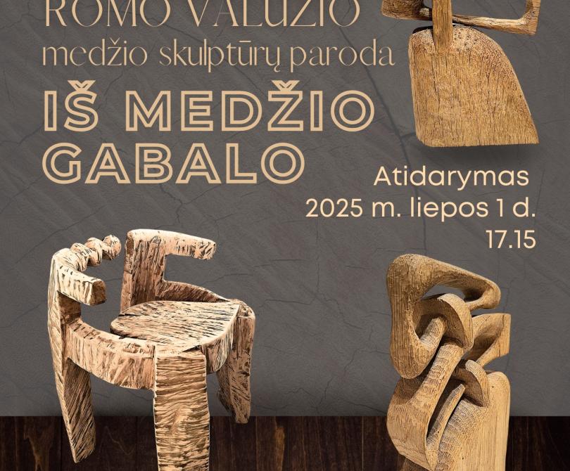 Romo Valužio medžio skulptūrų parodos atidarymas