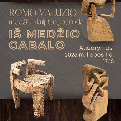 Romo Valužio medžio skulptūrų parodos atidarymas