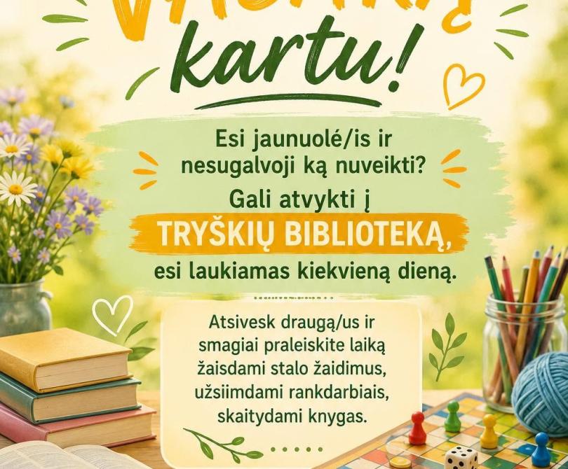 Stovykla Tryškių bibliotekoje