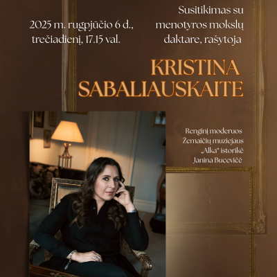 Susitikimas su rašytoja Kristina Sabaliauskaite