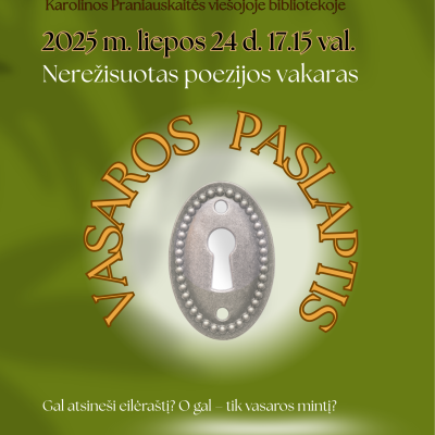 Poezijos skaitymo vakaras „Vasaros paslaptis“