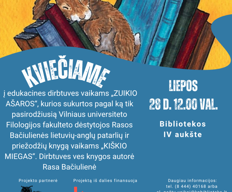 Edukacinės dirbtuvės „Zuikio ašaros“
